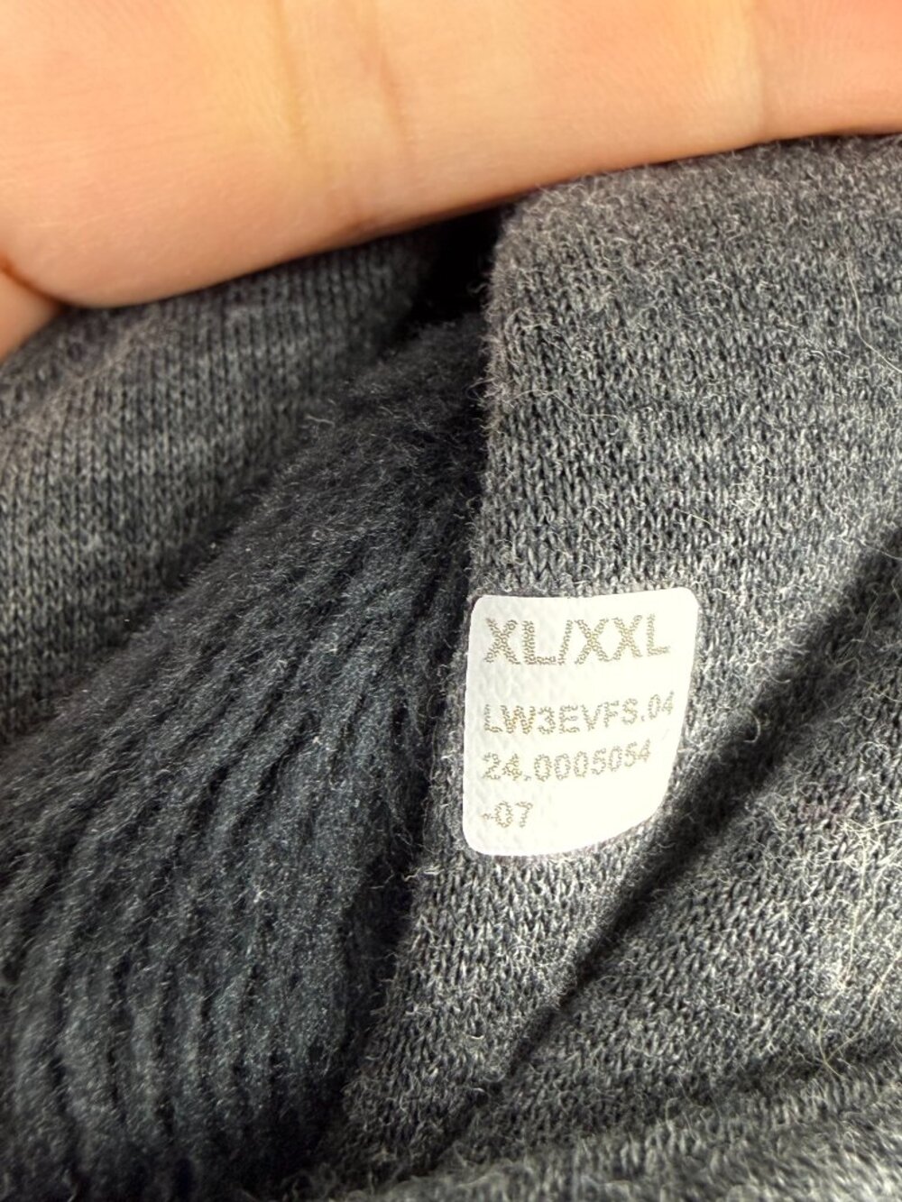 Lululemon Scuba Heathered Black Plush Oversized Half-Zip Hoodie - Size - XL/XXL - Picture 7 of 10